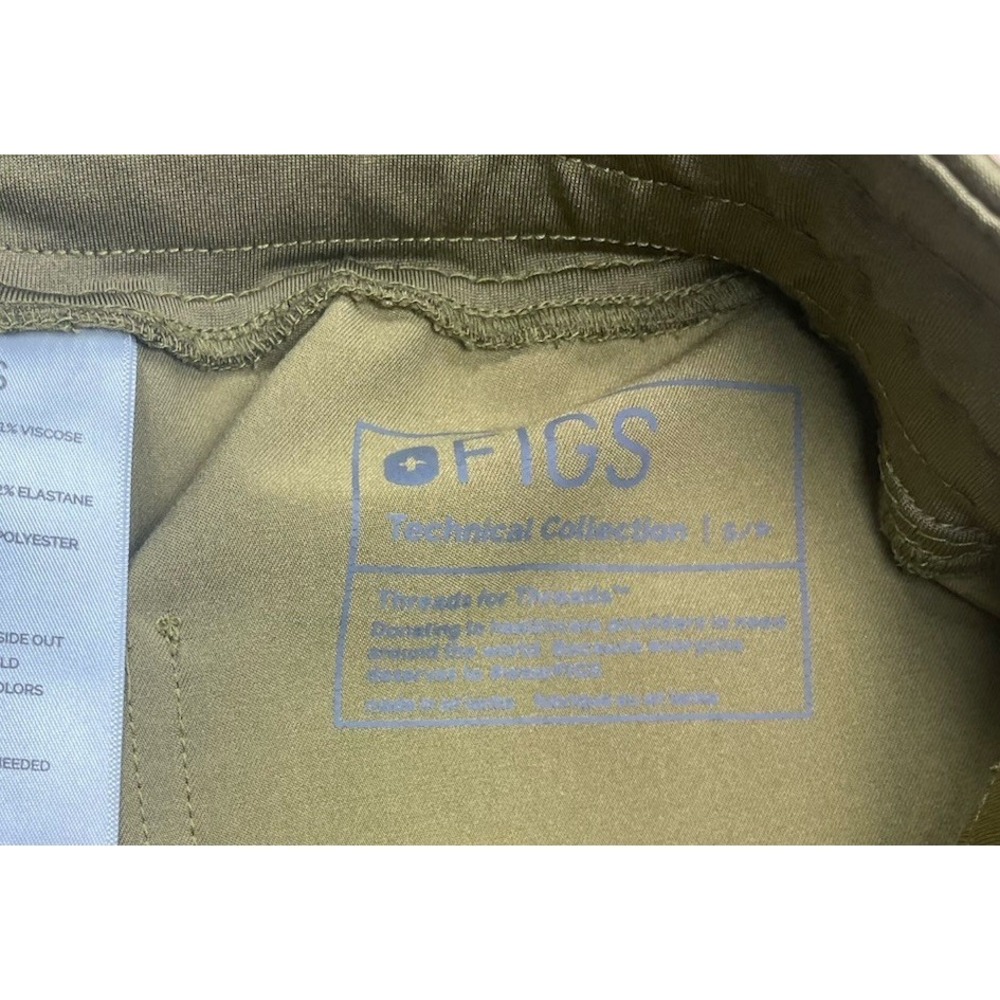 FIGS Scrub Set Womens XS Olive Green Top Pants Jogger Medical Uniform - Picture 7 of 8